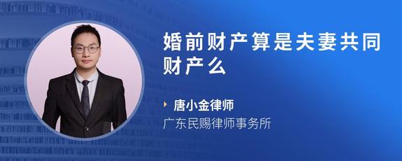 婚前财产算是夫妻共同财产么